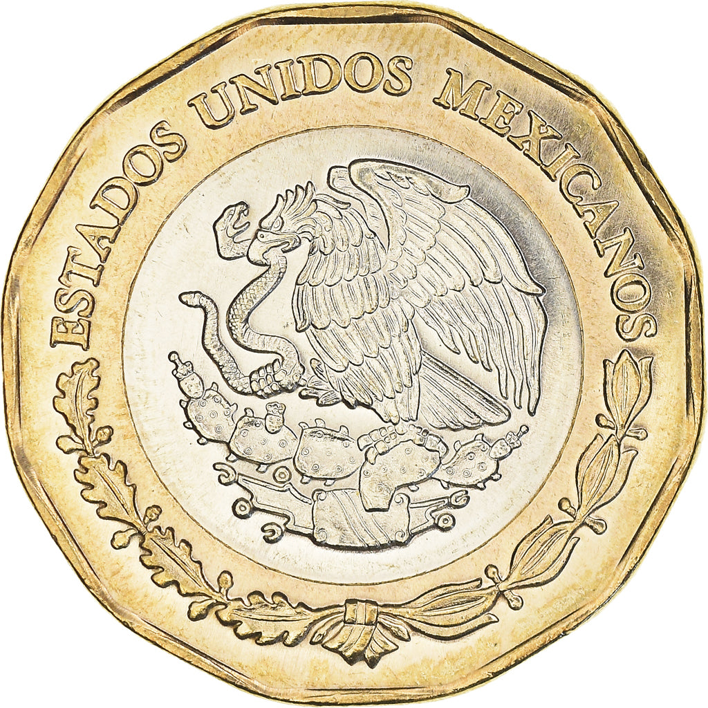 Moneda, México, Emiliano Zapata Salazar, 20 Pesos, 2019, SC, Bimétallique :