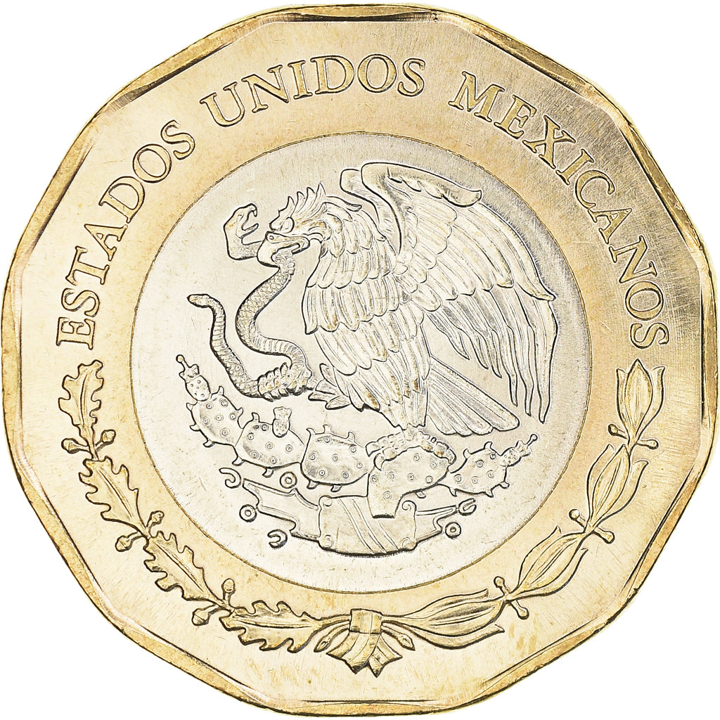 Moneda, México, Chute de Mexico-Tenochtitlan, 20 Pesos, 2021, SC, Bimétallique