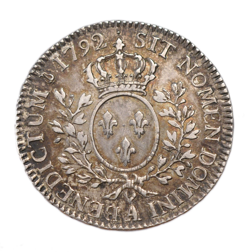 Münze, Frankreich, Louis XVI, 1/2 Écu, 1/2 ECU, 44 Sols, 1792, Paris, SS+