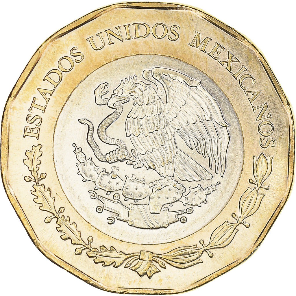 Munten, Mexico, Foundation of Mexico-Tenochtitlan, 20 Pesos, 2021, Mexico, UNC-