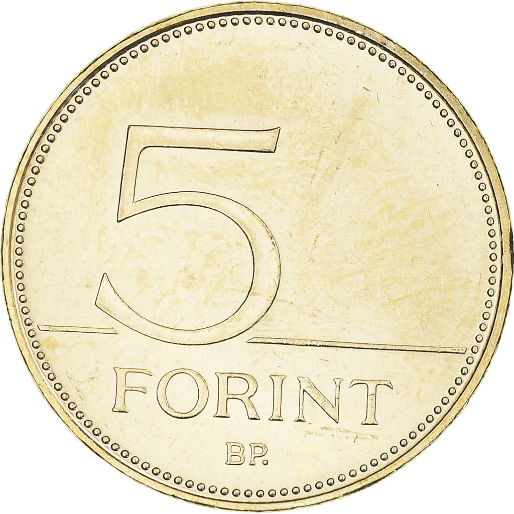 Moneta, Węgry, 75e anniversaire - Forint, 5 Forint, 2021, F., MS(63), laiton