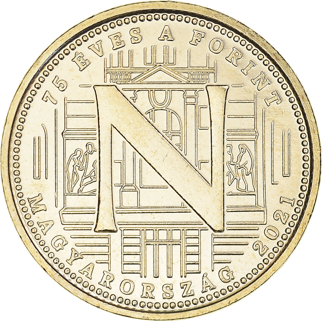 Monnaie, Hongrie, 75e anniversaire - Forint, 5 Forint, 2021, N., SPL, laiton