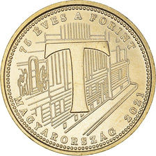 Coin, Hungary, 75e anniversaire - Forint, 5 Forint, 2021, T., MS(63), laiton