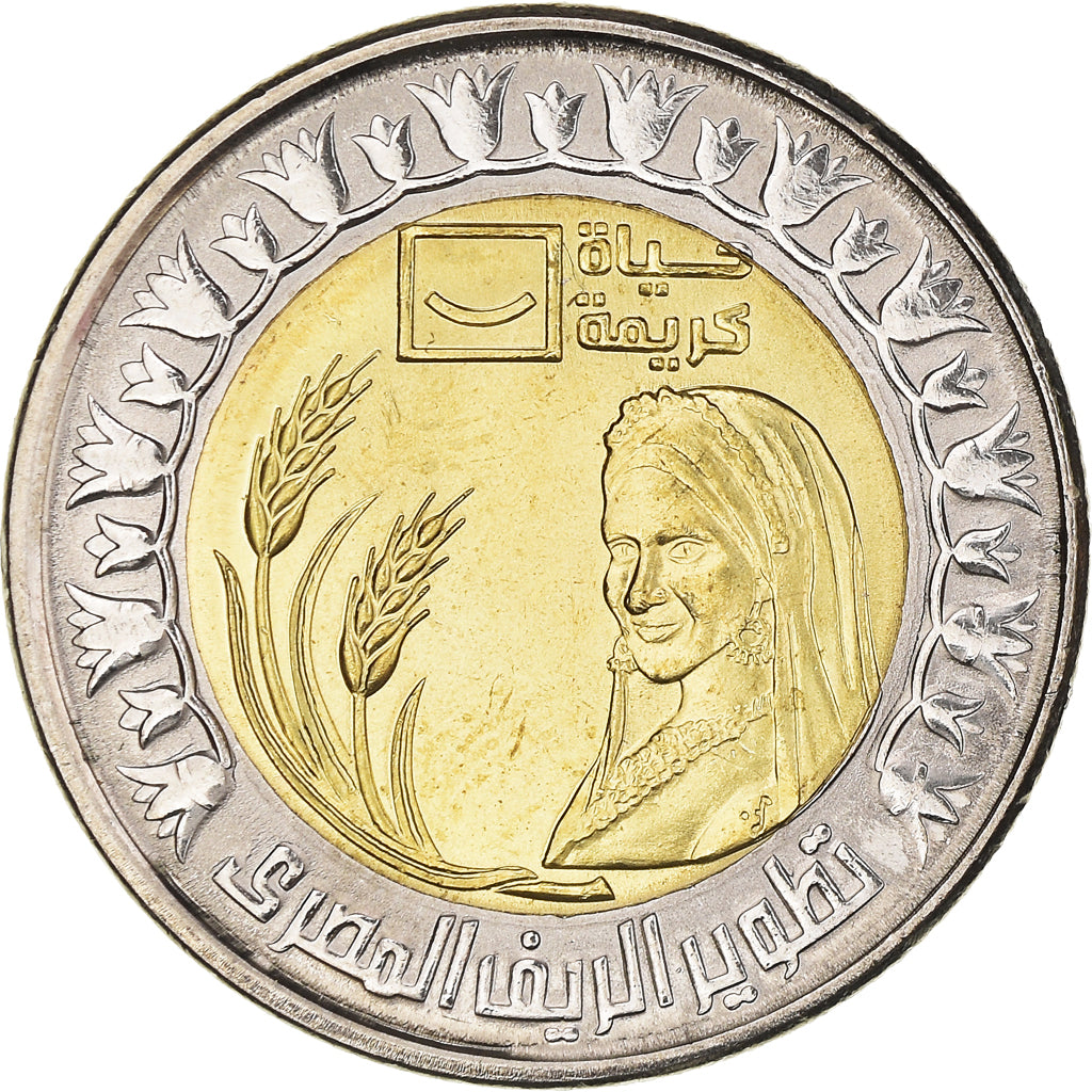 Coin, Egypt, Vie décente, Pound, 2021, MS(63), Bimétallique : centre en acier