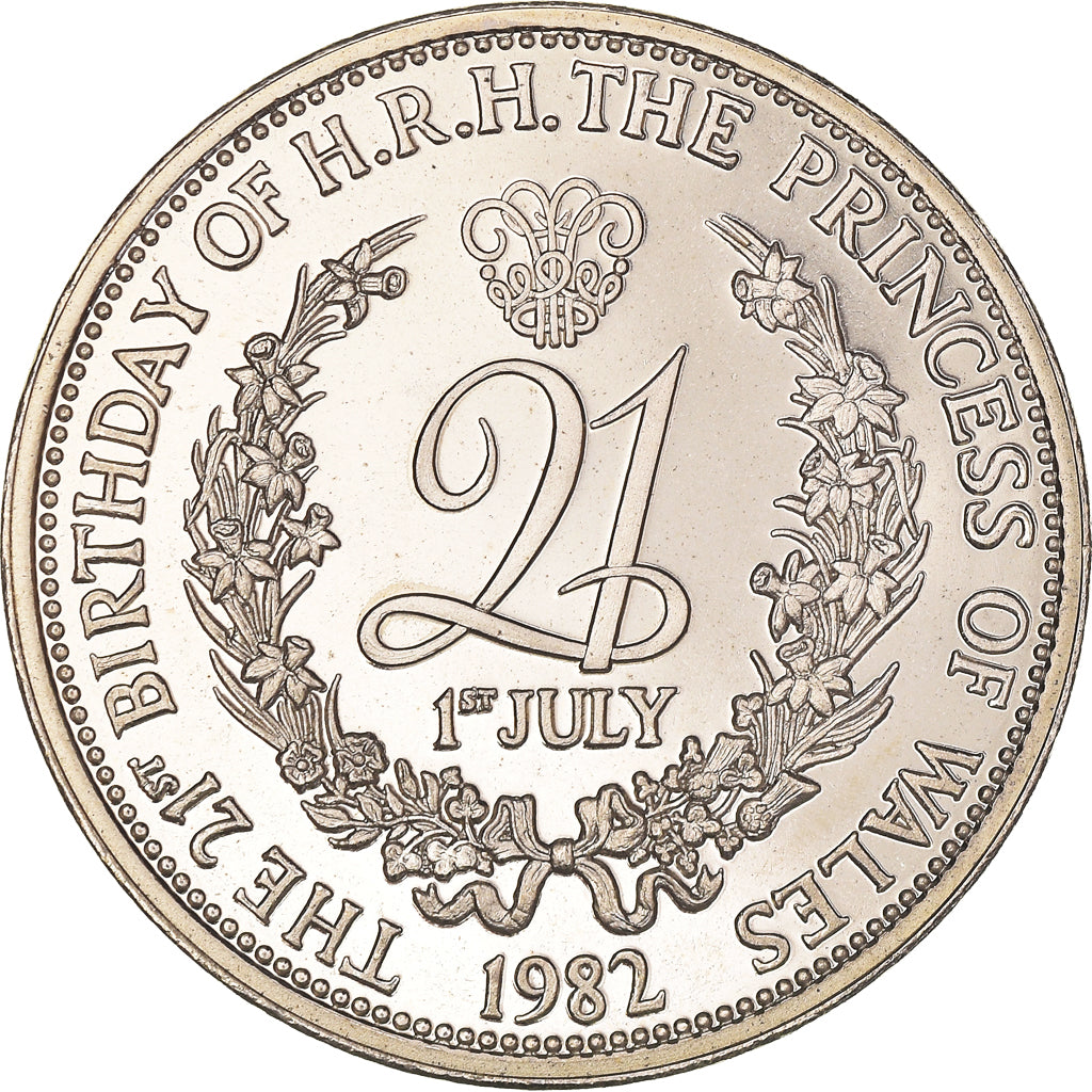 United Kingdom, Medaille, Prince of Wales 21st Birthday medallion, 1982, UNZ