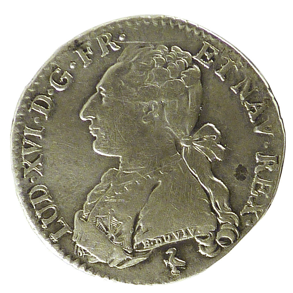 FRANCE, 1/5 Écu, 24 Sols, 1/5 ECU, 1784, Paris, KM #569.1, EF(40-45), Silver, ..