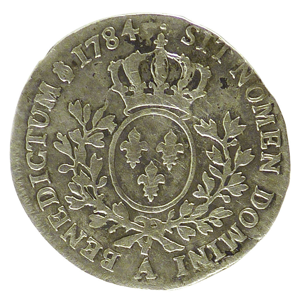 FRANCE, 1/5 Écu, 24 Sols, 1/5 ECU, 1784, Paris, KM #569.1, EF(40-45), Silver, ..