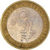Coin, West African States, 500 Francs, 2004, VF(30-35), Bi-Metallic, KM:15