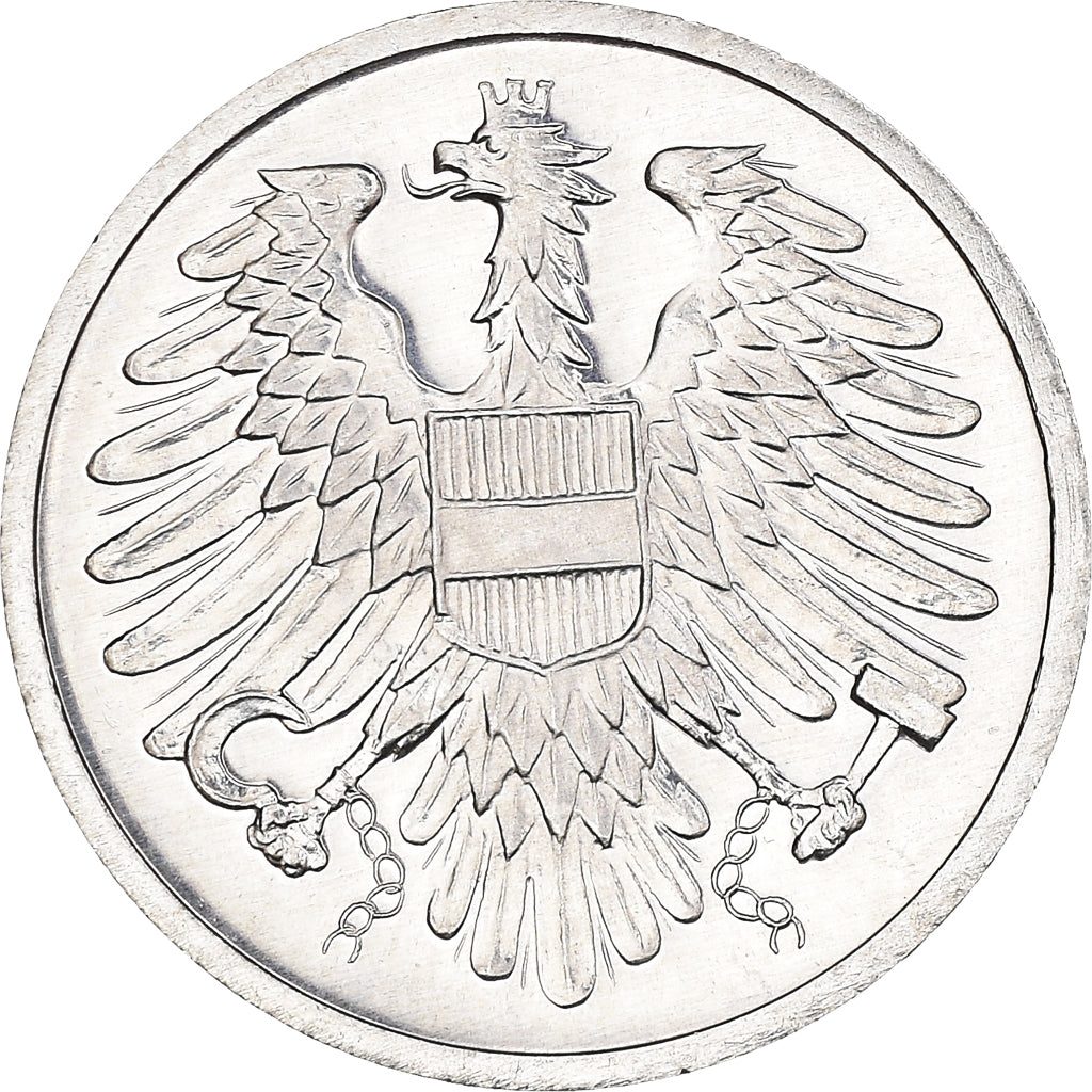 Coin, Austria, 2 Groschen, 1976, BE, EF(40-45), Aluminum, KM:2876