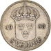 Coin, Sweden, Gustaf V, 25 Öre, 1938, EF(40-45), Silver, KM:785