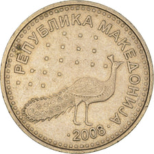 Monnaie, Macédoine, 10 Denari, 2008, TTB, Cuivre-Nickel-Zinc (Maillechort)