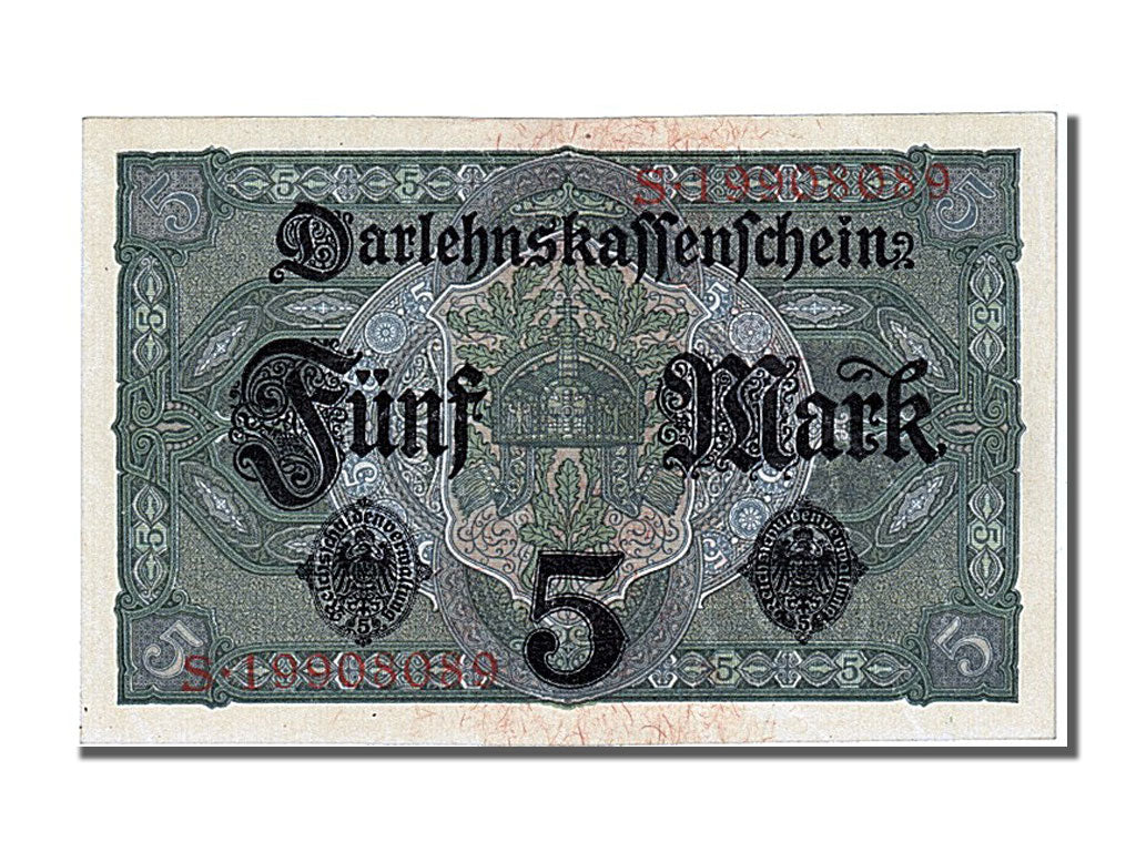 Germany, 5 Mark, 1917, KM #56b, 1917-08-01, UNC(65-70), S