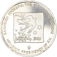 Grèce, 10 Euro, Présidence de l'UE, 2003, Athènes, SPL, Argent, KM:208