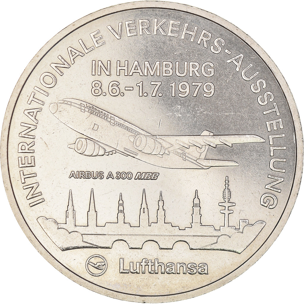 Germany, Medal, 1979, Lufthansa Airbus.IVA 79, AU(50-53), Cupronickel