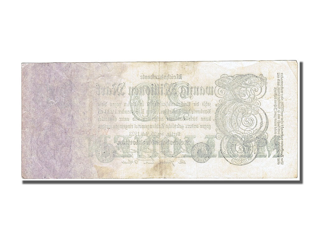 Germany, 20 Millionen Mark, 1923, KM #97a, 1923-07-25, AU(55-58), W