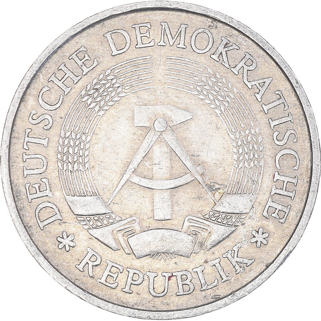 Moneda, REPÚBLICA DEMOCRÁTICA ALEMANA, Mark, 1975, Berlin, BC+, Aluminio