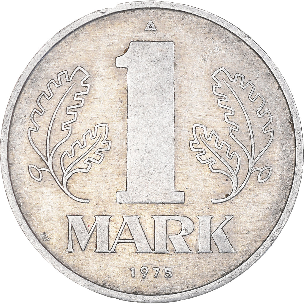 Moneda, REPÚBLICA DEMOCRÁTICA ALEMANA, Mark, 1975, Berlin, BC+, Aluminio