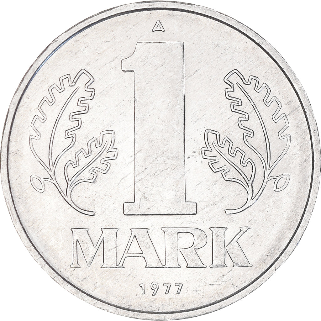 Coin, GERMAN-DEMOCRATIC REPUBLIC, Mark, 1977, Berlin, AU(50-53), Aluminum