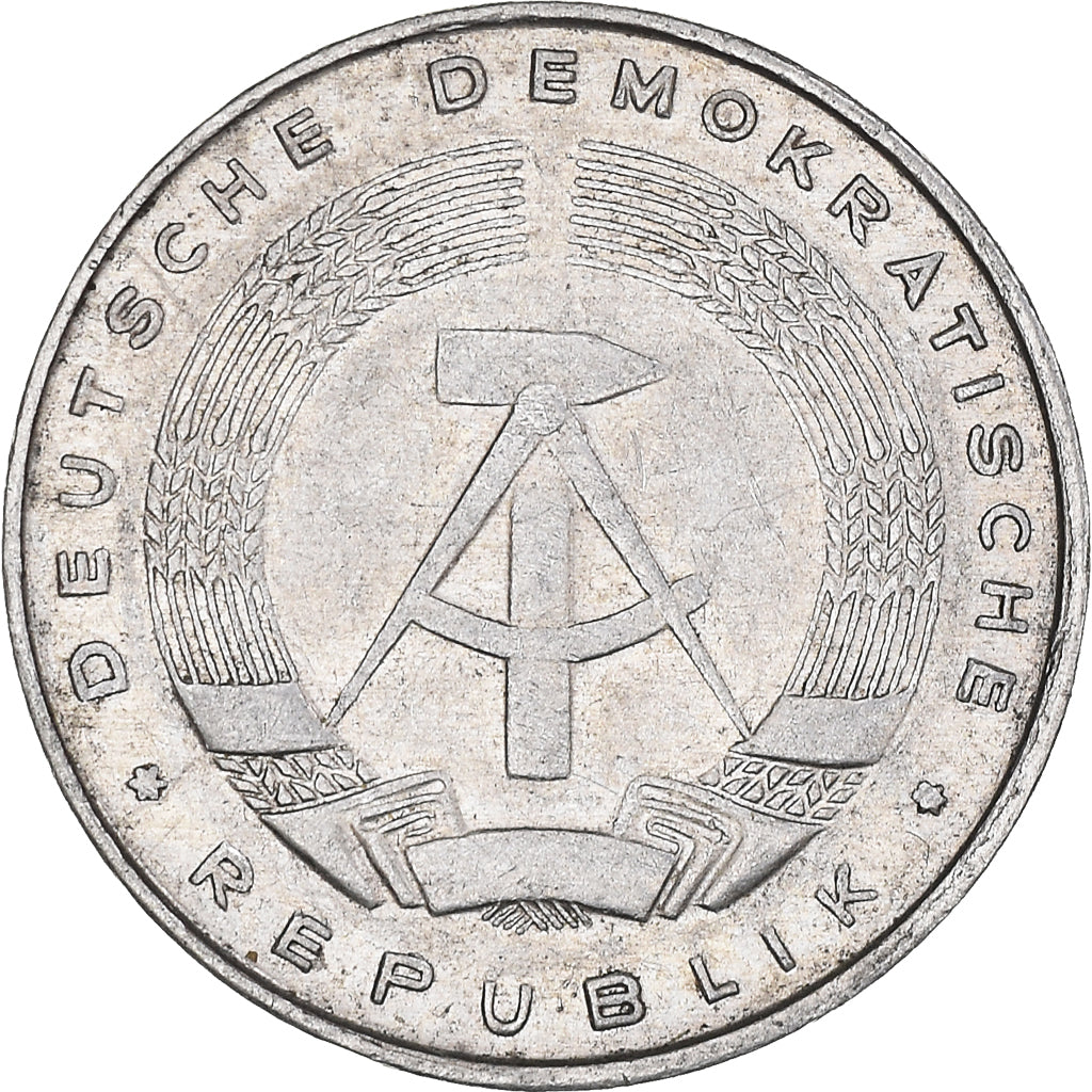 Moneta, REPUBBLICA DEMOCRATICA TEDESCA, 5 Pfennig, 1975, Berlin, MB+, Alluminio