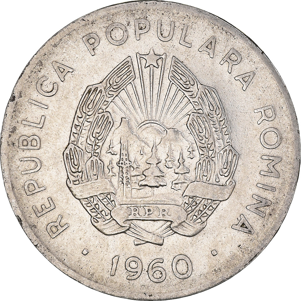 Moneda, Rumanía, 25 Bani, 1960, BC+, Níquel recubierto de acero, KM:88