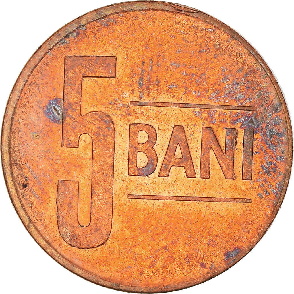 Monnaie, Roumanie, 5 Bani, 2014, Bucharest, TB+, Cuivre plaqué acier, KM:190