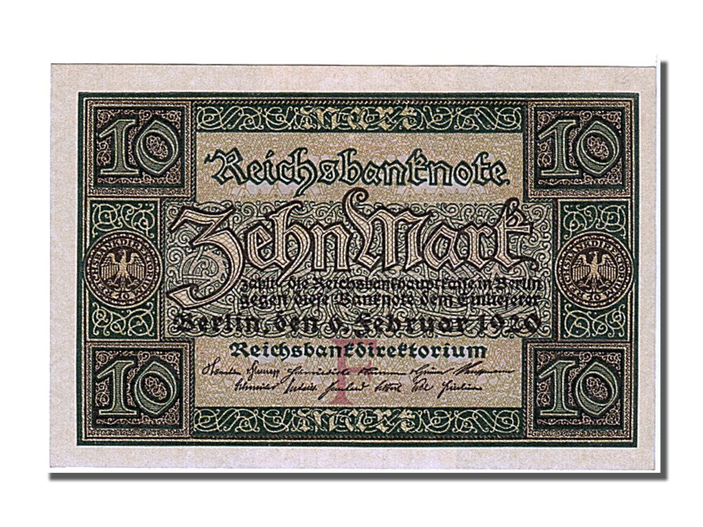 Geldschein, Deutschland, 10 Mark, 1920, 1920-02-06, UNZ