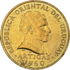 Coin, Uruguay, 5 Centesimos, 1960, Santiago, EF(40-45), Nickel-brass, KM:38