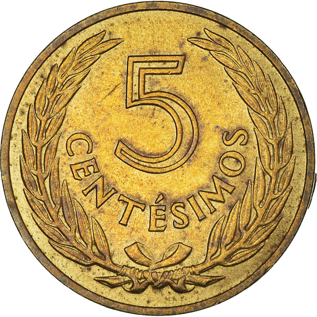 Coin, Uruguay, 5 Centesimos, 1960, Santiago, EF(40-45), Nickel-brass, KM:38