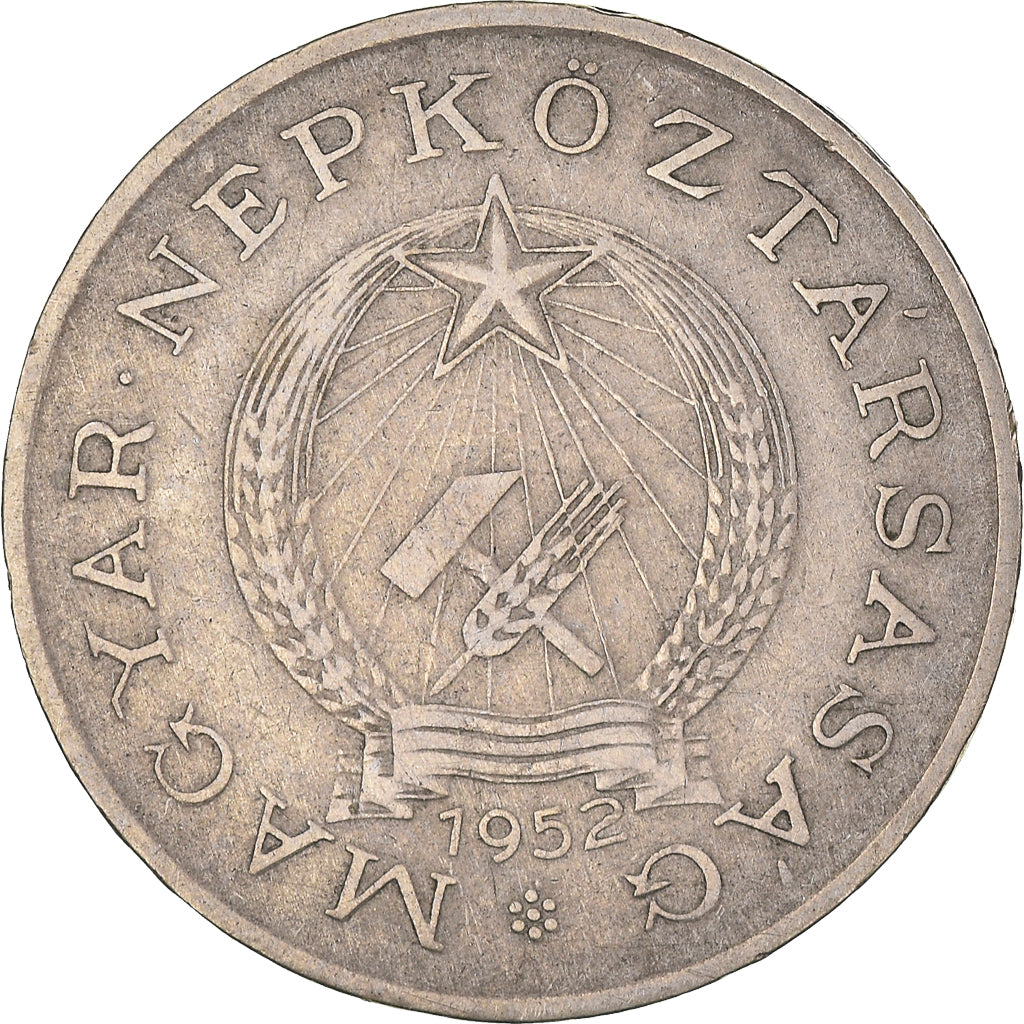 Coin, Hungary, 2 Forint, 1952, Budapest, VF(30-35), Copper-nickel, KM:548