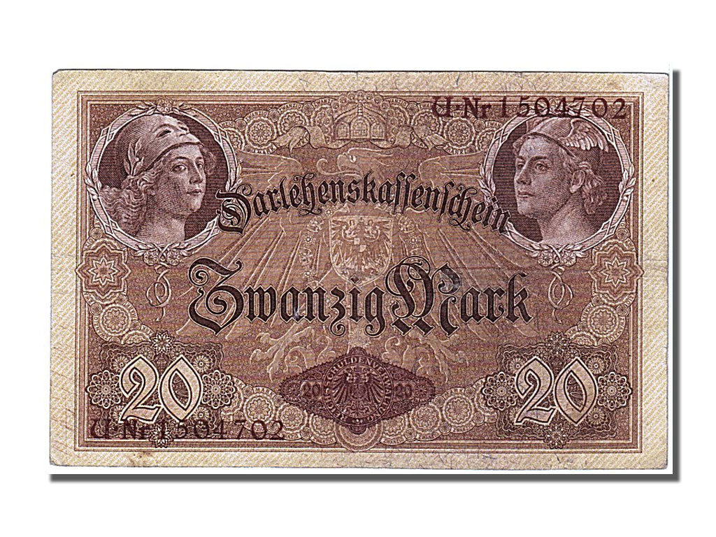 Germany, 20 Mark, 1914, KM #48b, 1914-08-05, EF(40-45), U