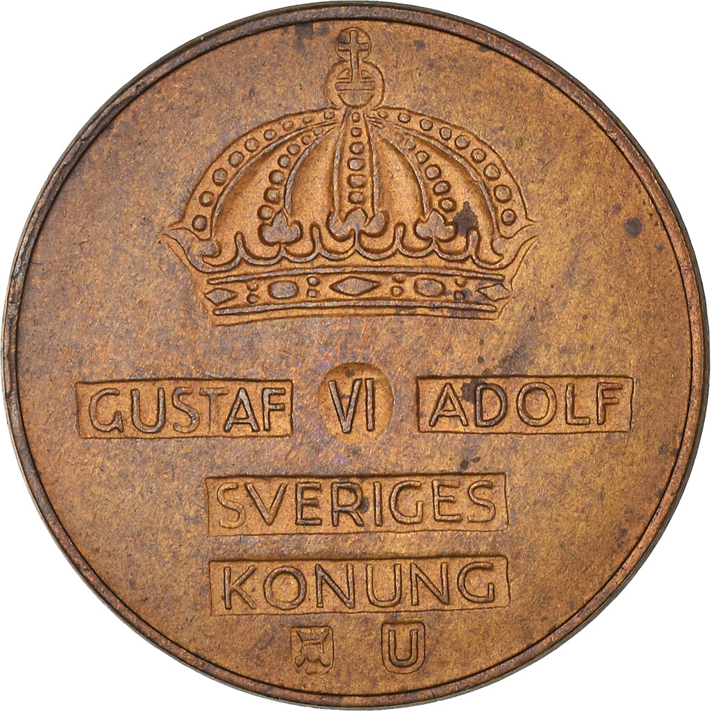Coin, Sweden, Gustaf VI, 2 Öre, 1968, VF(30-35), Bronze, KM:821