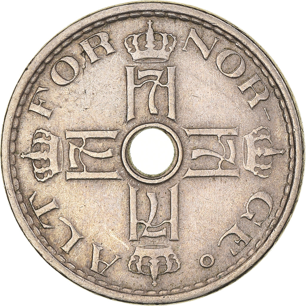Moeda, Noruega, Haakon VII, 50 Öre, 1949, EF(40-45), Cobre-níquel, KM:386