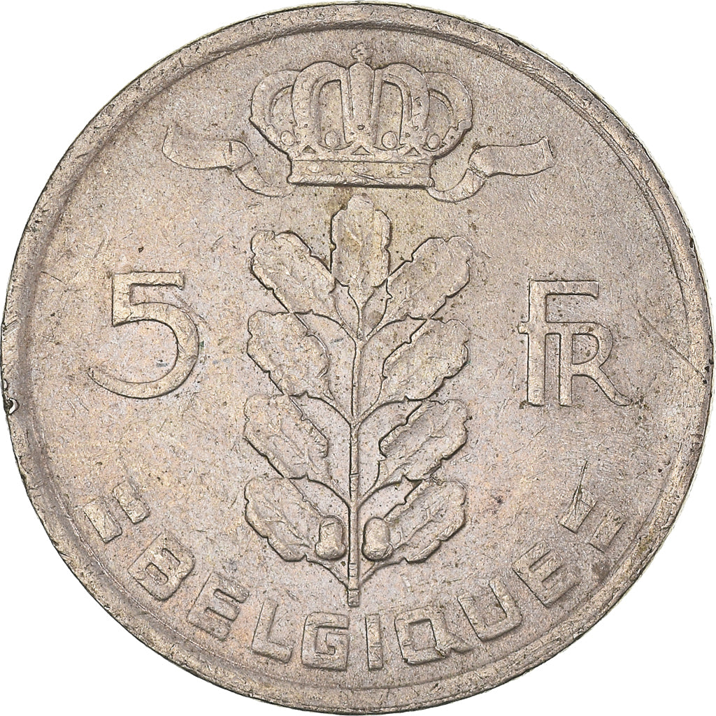 Moneta, Belgio, 5 Francs, 5 Frank, 1978, MB+, Rame-nichel, KM:134.1