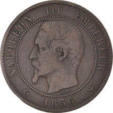 Coin, France, Napoleon III, 10 Centimes, 1856, Lille, VF(30-35), Bronze