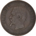 Coin, France, Napoléon III, 10 Centimes, 1855, Strasbourg, VF(30-35), Bronze