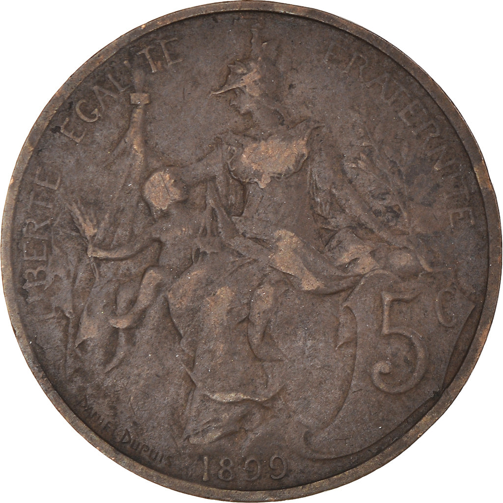 Coin, France, Dupuis, 5 Centimes, 1899, Paris, VF(30-35), Bronze, KM:842