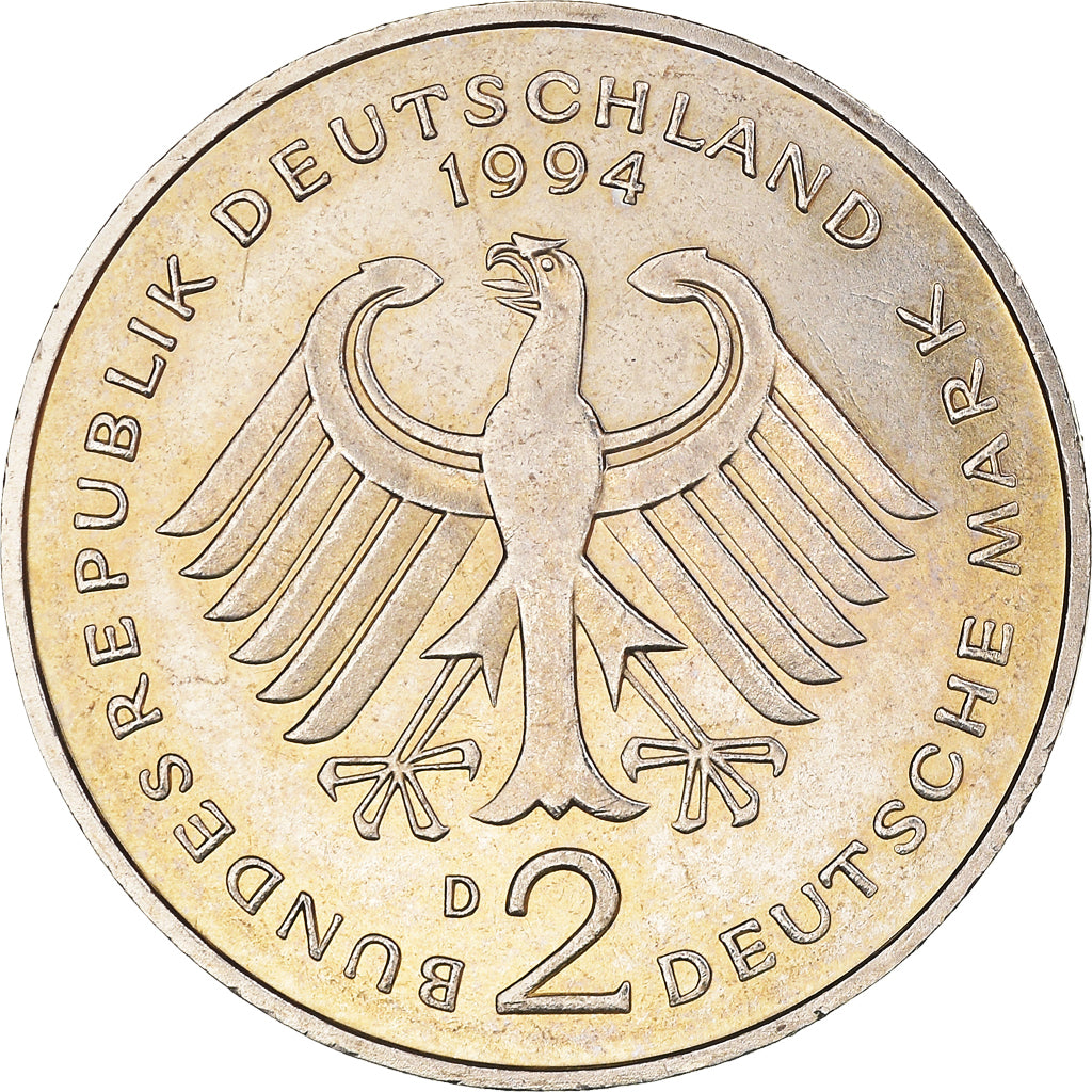 Moeda, ALEMANHA - REPÚBLICA FEDERAL, 2 Mark, 1989, Munich, AU(50-53), Níquel