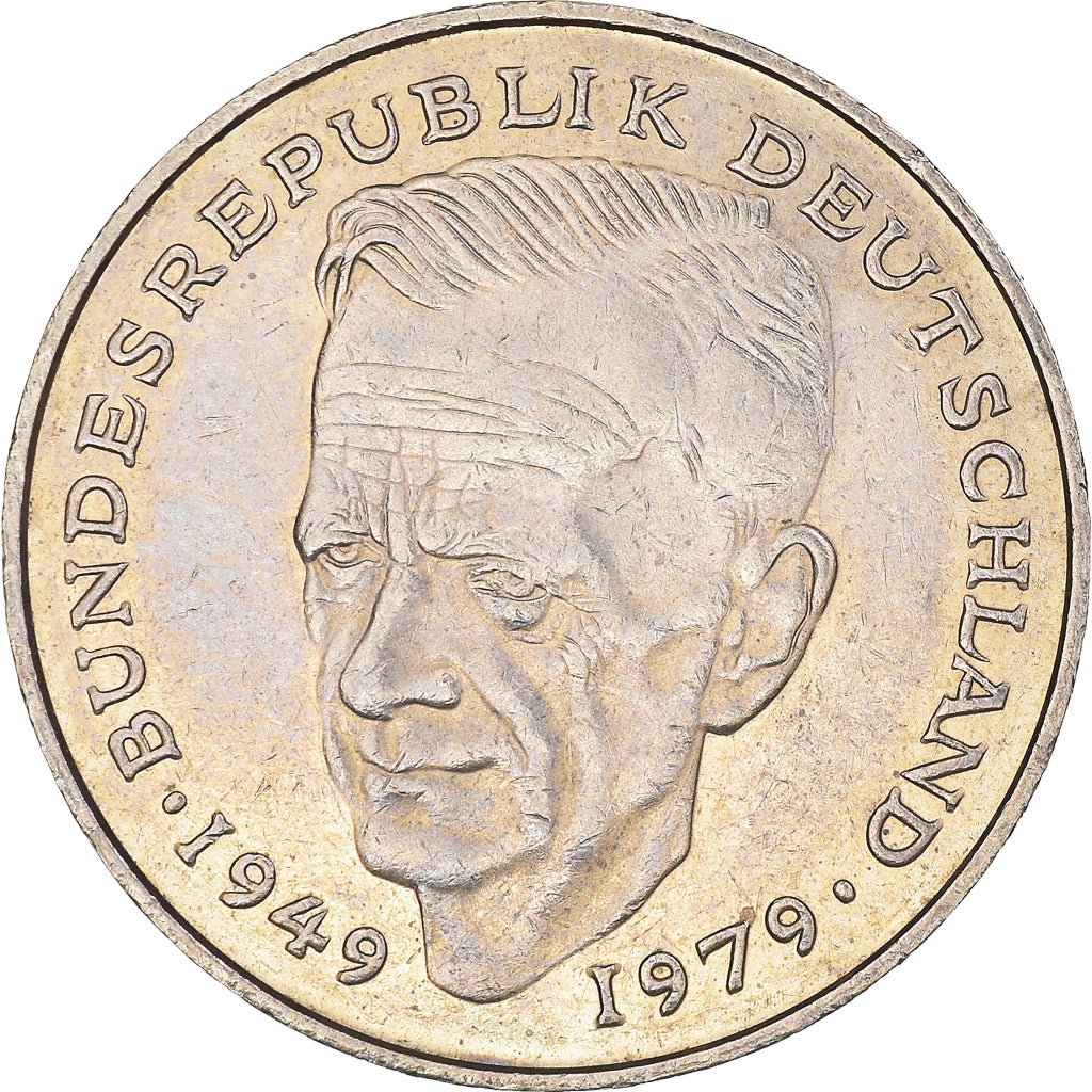 Coin, GERMANY - FEDERAL REPUBLIC, 2 Mark, 1990, Hambourg, EF(40-45)