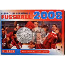 Autriche, 5 Euro, 2008, Vienna, Soccer - European Championship 2008  .BU, FDC