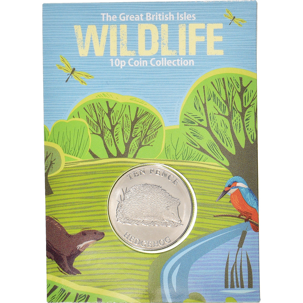 Coin, Guernsey, Hedgehog, 10 Pence, 2021, FDC, MS(65-70), Acier plaqué nickel