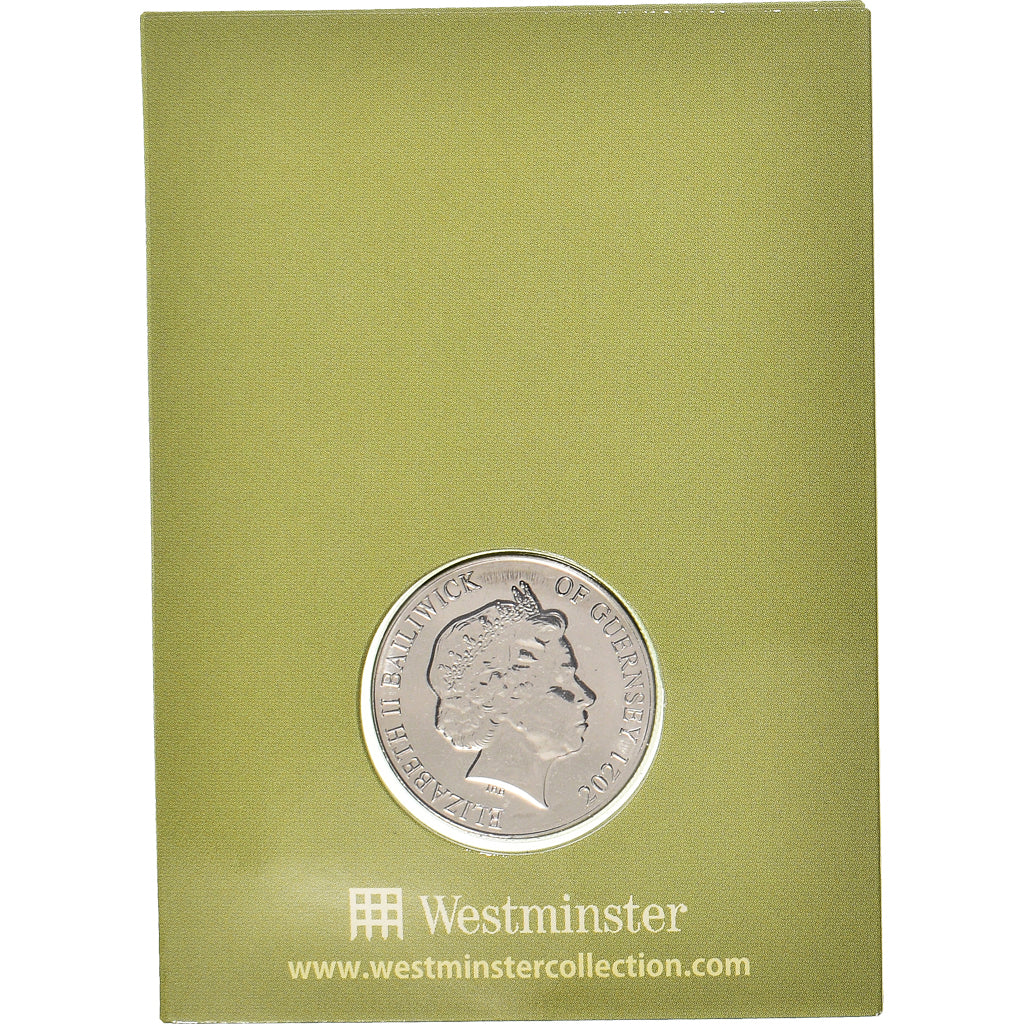 Coin, Guernsey, Badger., 10 Pence, 2021, FDC, MS(65-70), Acier plaqué nickel