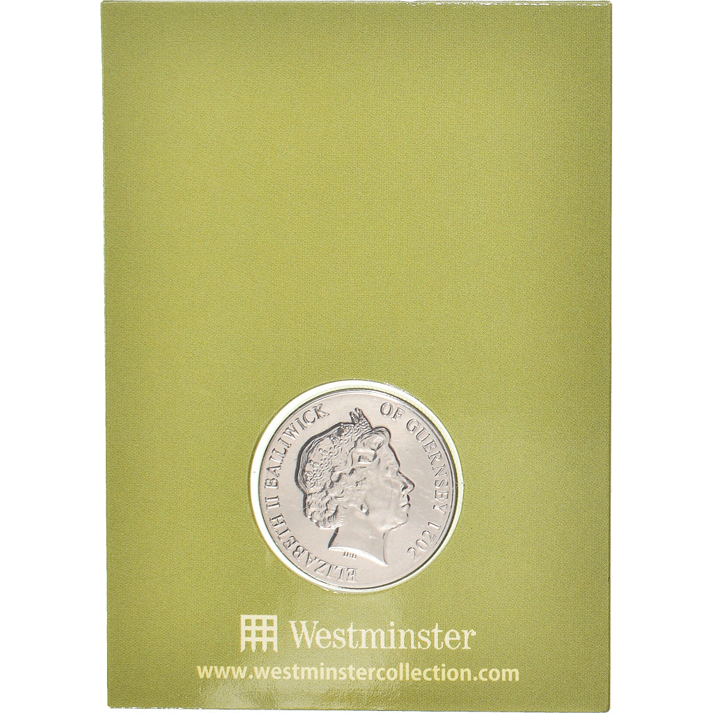 Coin, Guernsey, Brown  Hare, 10 Pence, 2021, FDC, MS(65-70), Acier plaqué