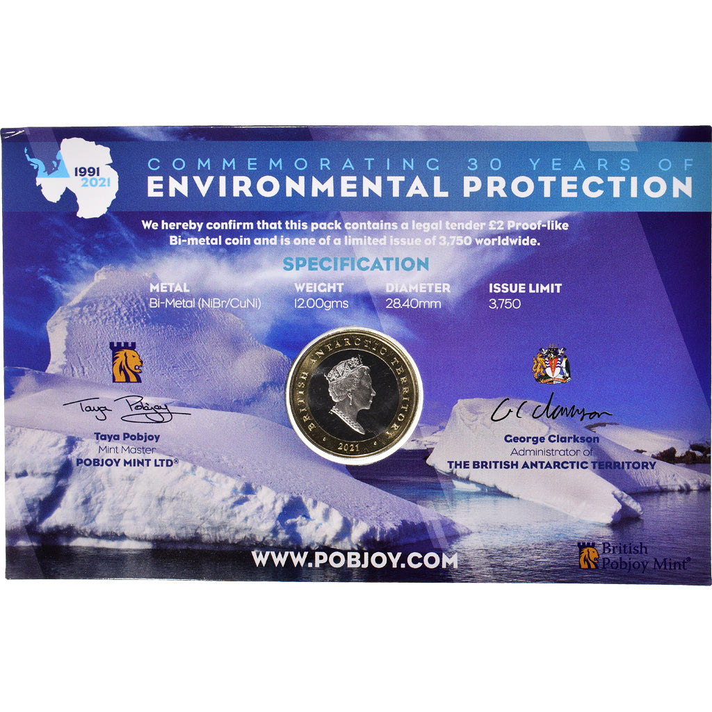 Münze, British Antarctic Territory, Protocole environnemental, Two pounds