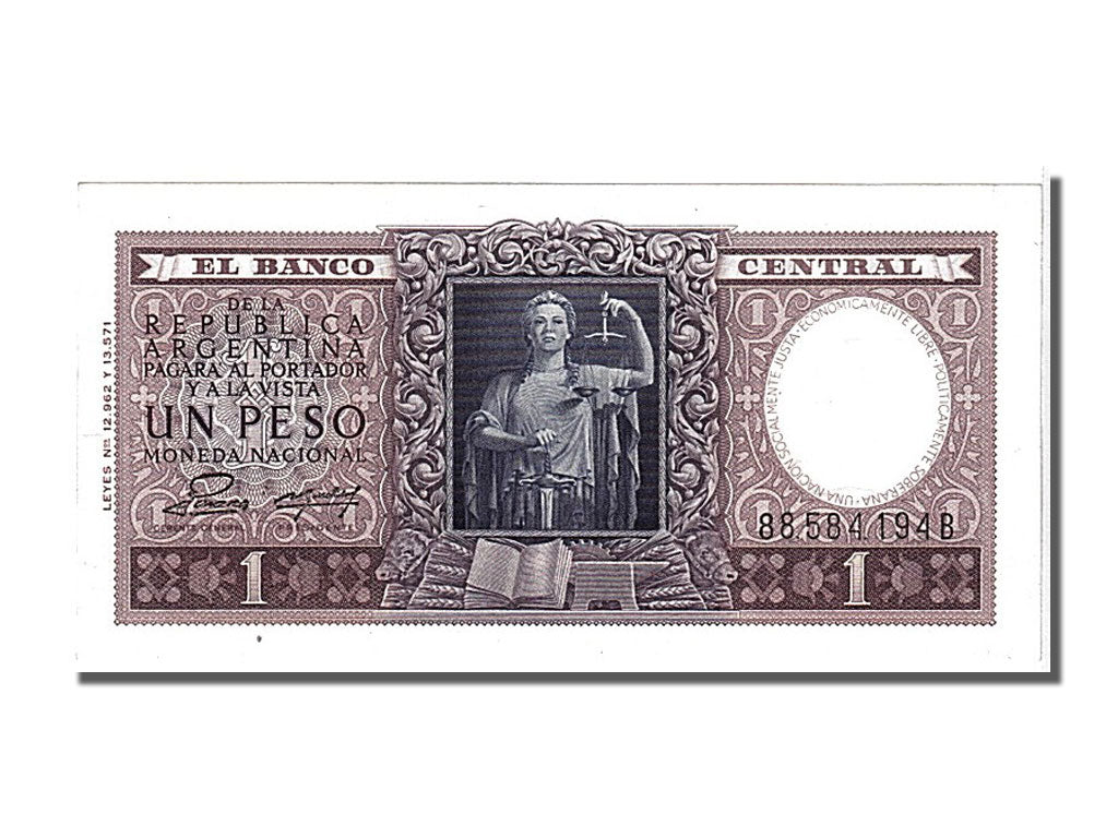 Argentina, 1 Peso, 1952, KM #260b, UNC(65-70), 194B