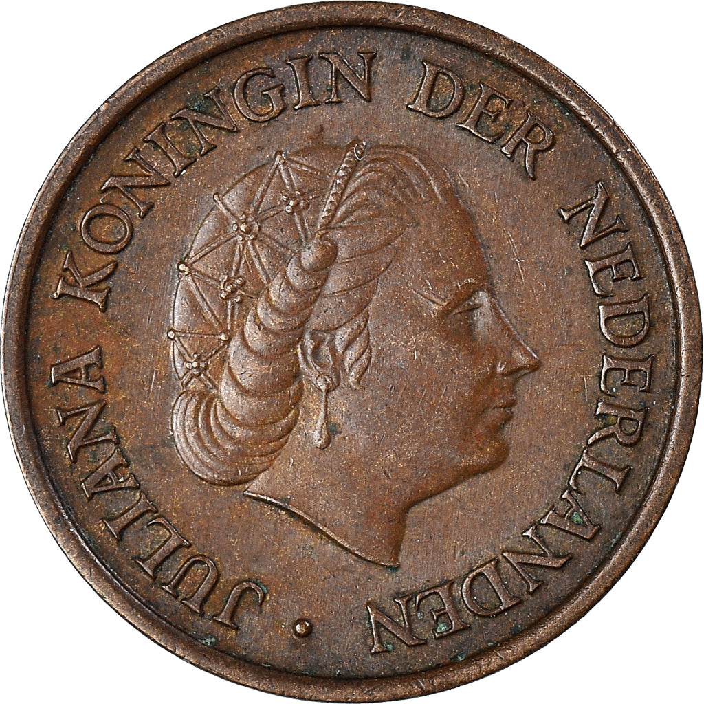 Coin, Netherlands, Juliana, 5 Cents, 1951, EF(40-45), Bronze, KM:181