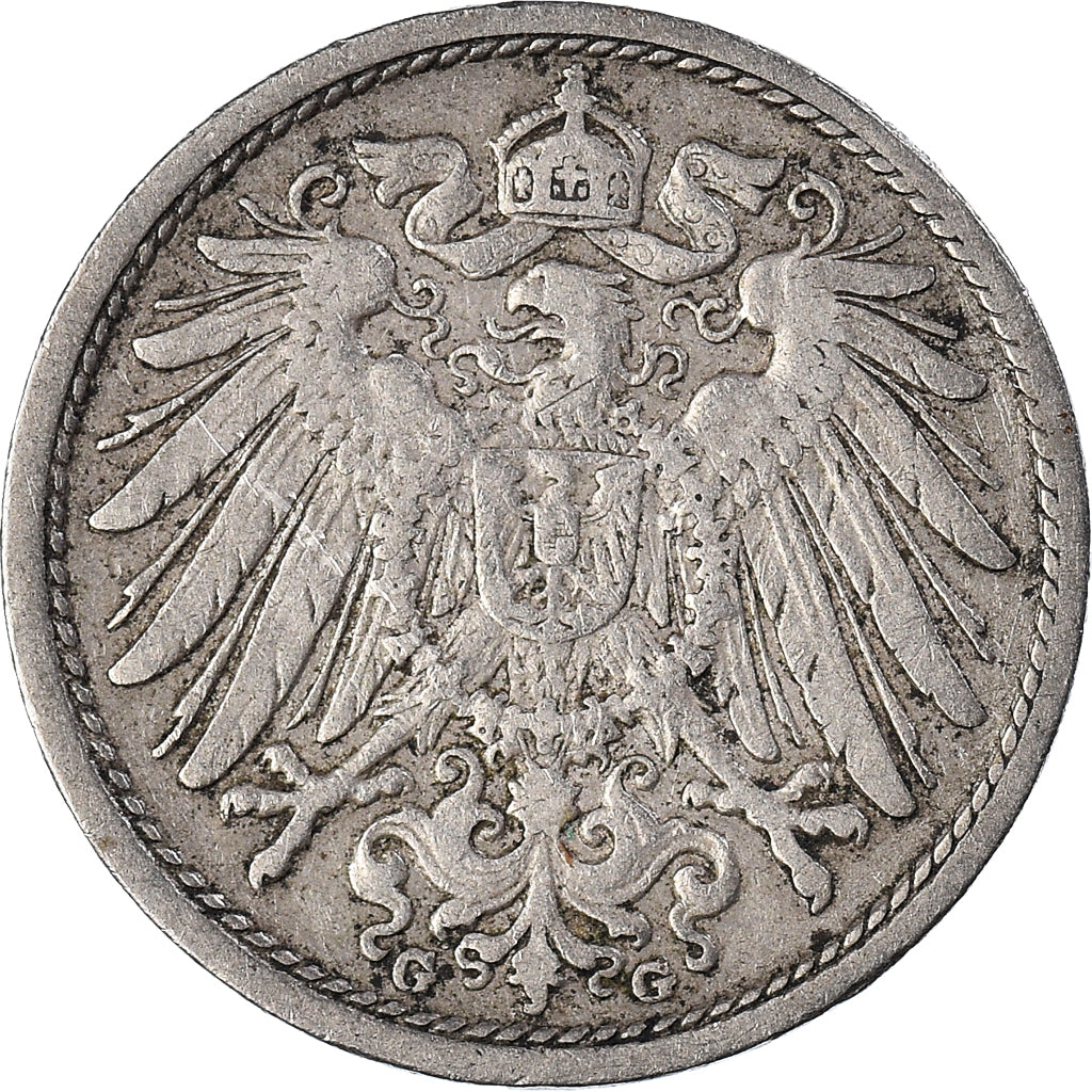 Coin, GERMANY - EMPIRE, Wilhelm II, 10 Pfennig, 1901, Karlsruhe, VF(30-35)