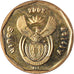 Coin, South Africa, 20 Cents, 2002, Pretoria, MS(63), Bronze Plated Steel