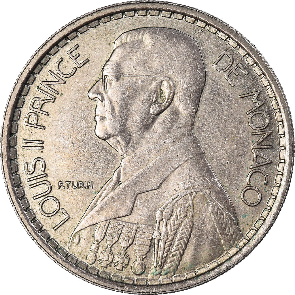 Coin, Monaco, Louis II, 20 Francs, Vingt, 1947, EF(40-45), Copper-nickel