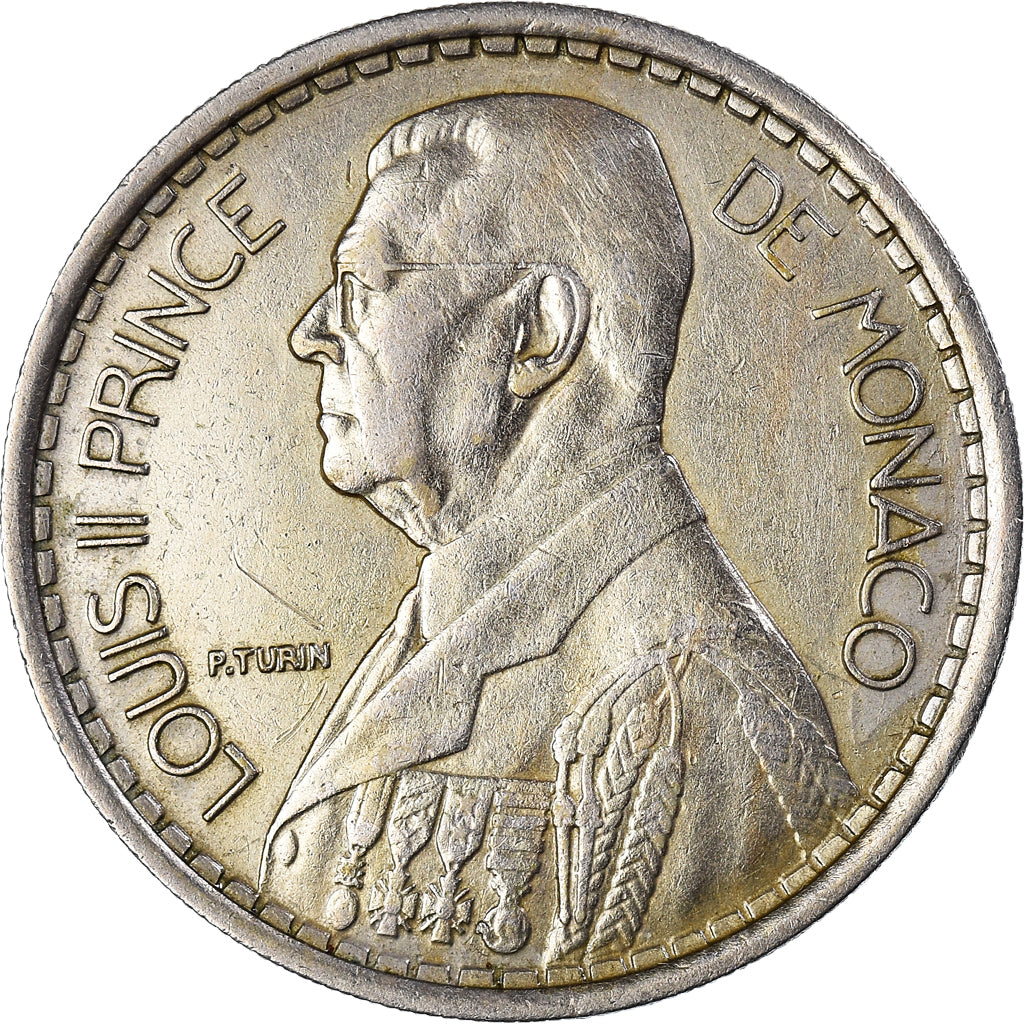 Coin, Monaco, Louis II, 20 Francs, Vingt, 1947, EF(40-45), Copper-nickel