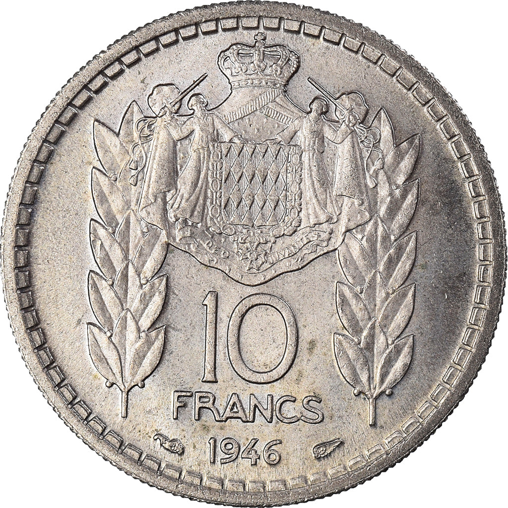 Moneta, Monaco, Louis II, 10 Francs, 1946, Paris, SPL-, Rame-nichel, KM:123